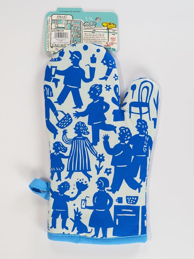 Blue Q Party's in The Kitchen Funny Oven Mitts - Image 4