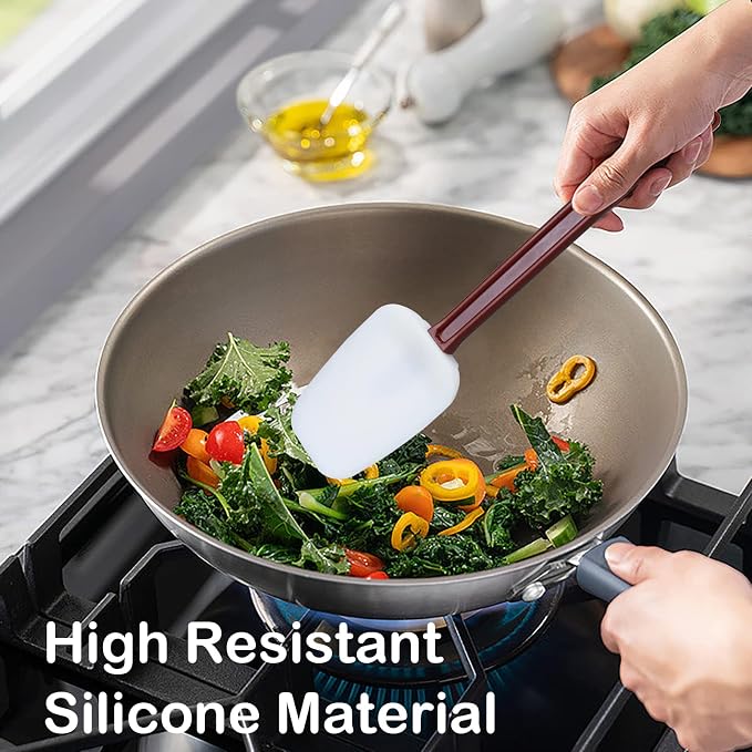 16.5 INCH Silicone Spatulas Heat Resistant Heavy Duty Rubber Spatulas - Image 6