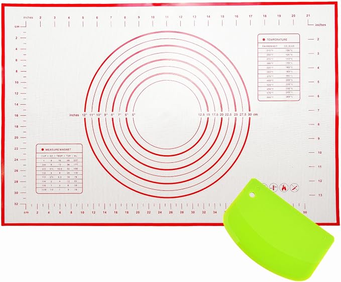 Extra Large 31.5" x 24" Silicone Baking Mat | Non-Slip Pastry & Dough Mat by SIRUIMAO