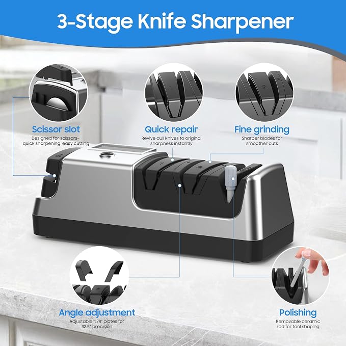 5-in-1 Electric Knife Sharpener - Image 4