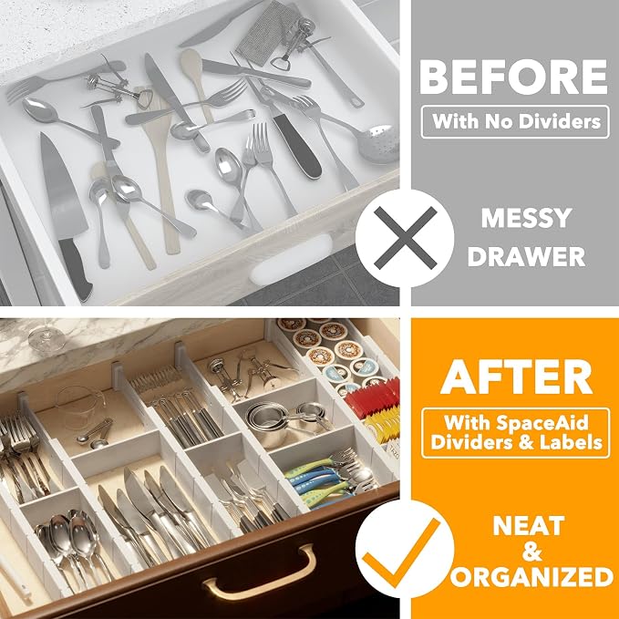 SpaceAid Bamboo Drawer Dividers - Image 2