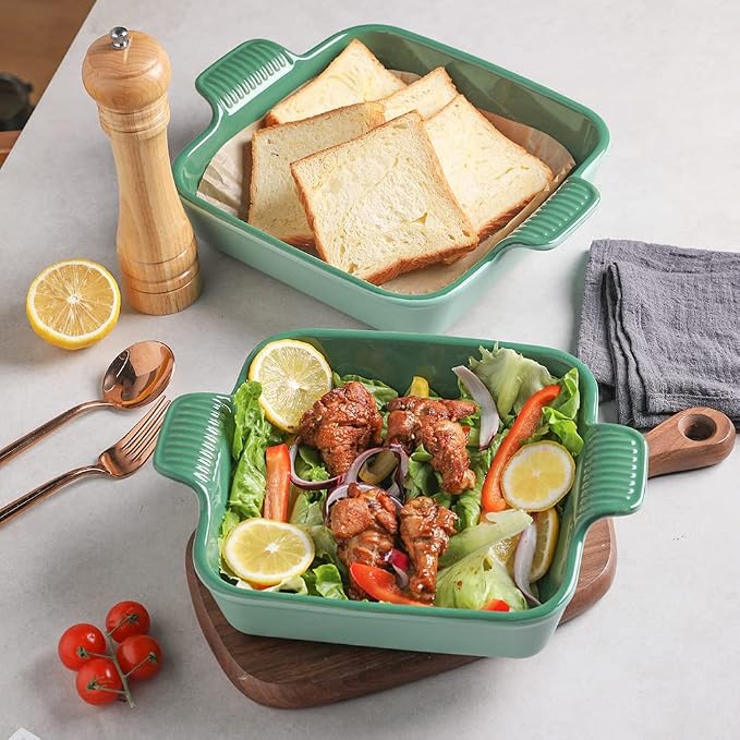Sweejar Ceramic Baking Dish, 8 x 8 Cake Baking Pan - Image 3