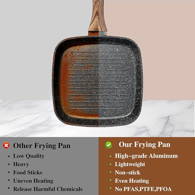 3 Pcs Pots and Pans Set, Nonstick & Non-Toxic Healthy Pots and Pans - Image 6