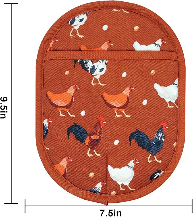 Pot Holders Set of 2 with Transparent Clear Silicone Shell and Nice Dog Flower - Image 2