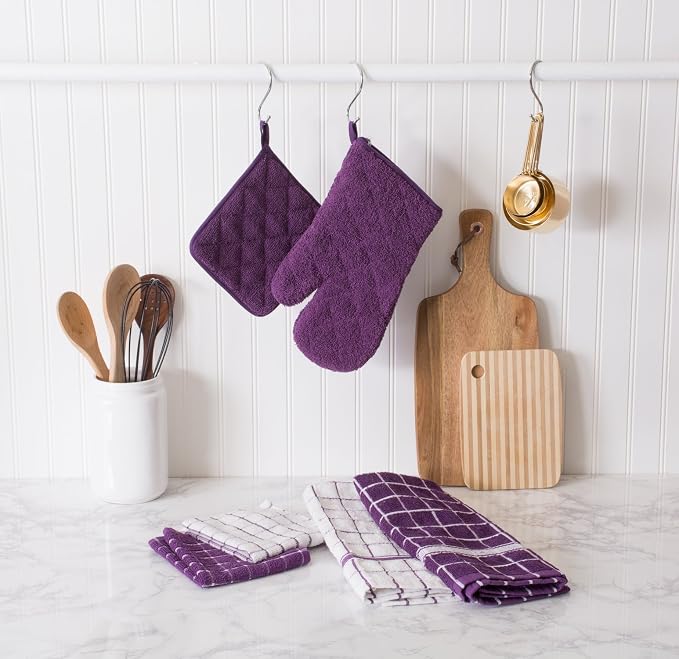 DII Basic Terry Collection 100% Cotton Quilted, Oven Mitt, 2 Piece - Image 3