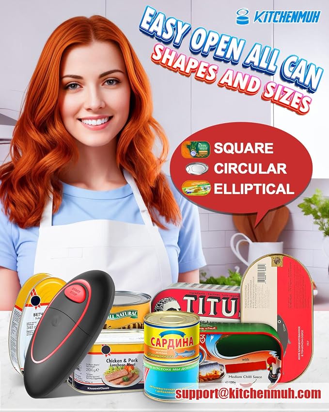 One Touch Electric Can Opener Fits Almost All Can Sizes - Image 4
