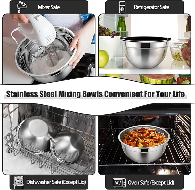 P&P CHEF Black Mixing Bowls - Image 5