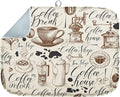 Sanwarm Absorbent Dish Drying Mat, Coffee House Microfiber Pad by SanwarmHomeDecor