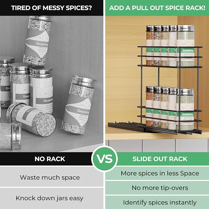 Mystozer Pull Out Spice Rack Organizer - Image 4