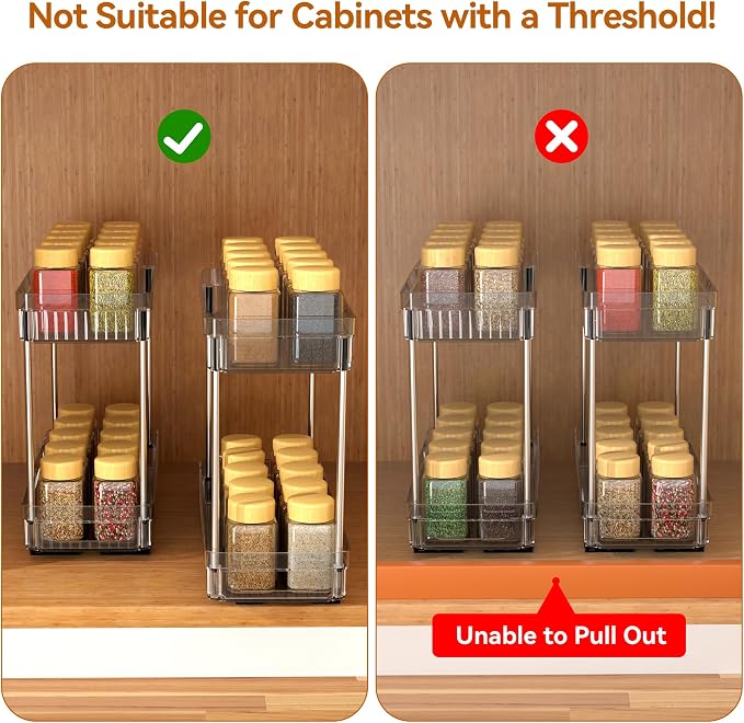 DABIGE 3 Pack Pull Out Spice Rack Organizer - Image 6