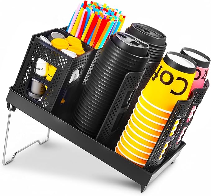 Cup and Lid Holder, Disposable Paper Cup Dispenser by BEABOO
