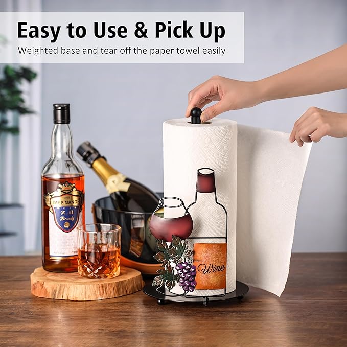 Wine Paper Towel Holder Countertop - Image 3