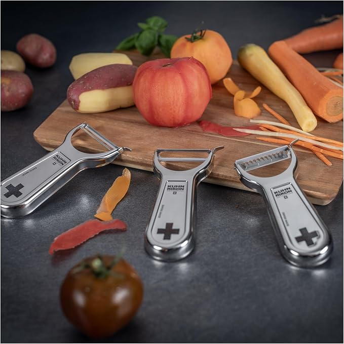 Kuhn Rikon "Swiss Metallic" Piranha Cross Peeler - Image 6