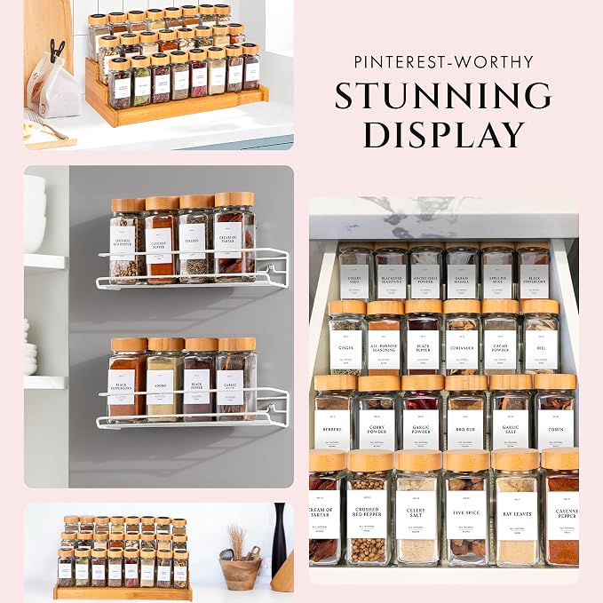 FINESSY Bamboo Glass Spice Jars - Image 6