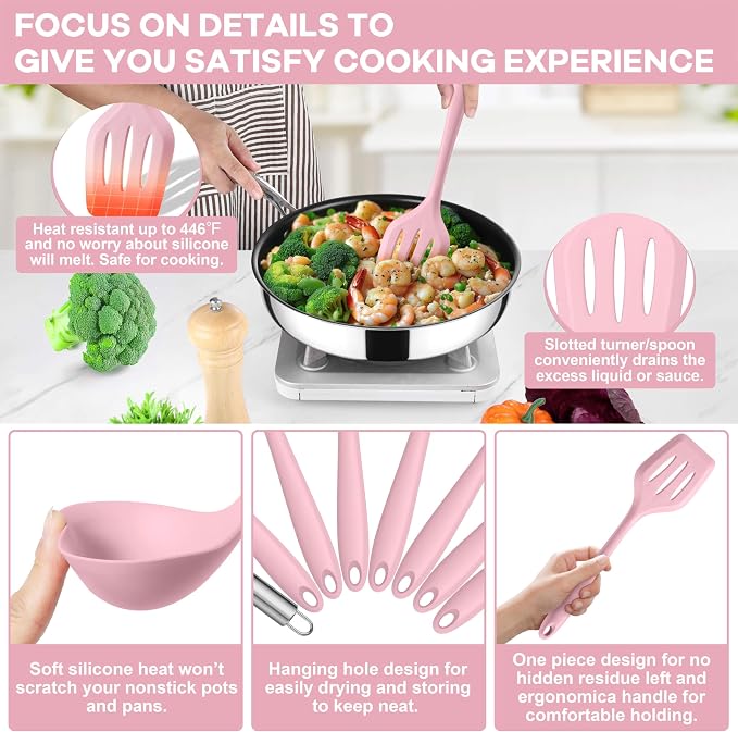 TeamFar 8 PCS Silicone Cooking Utensils - Image 3