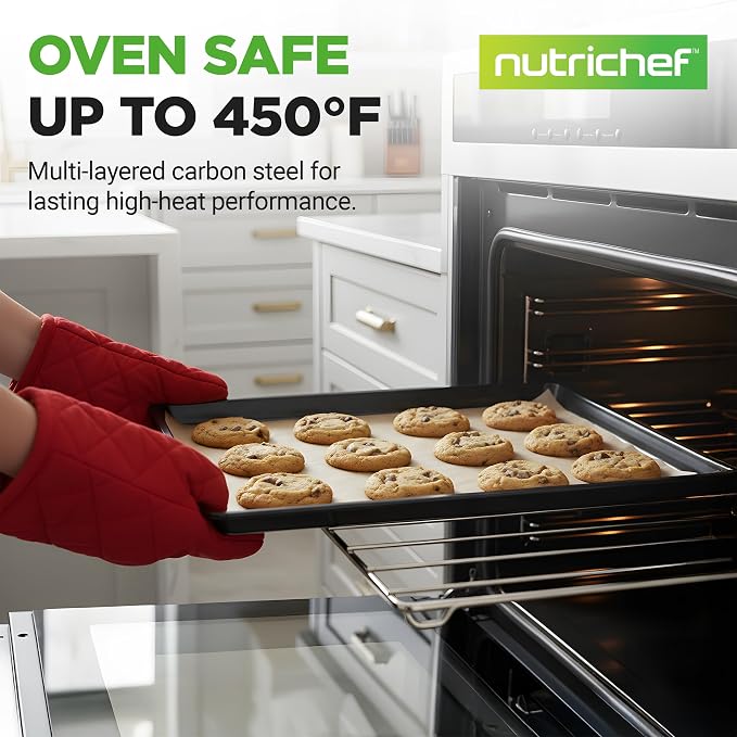 NutriChef Nonstick XL Cookie Sheet Baking Pan - Image 2