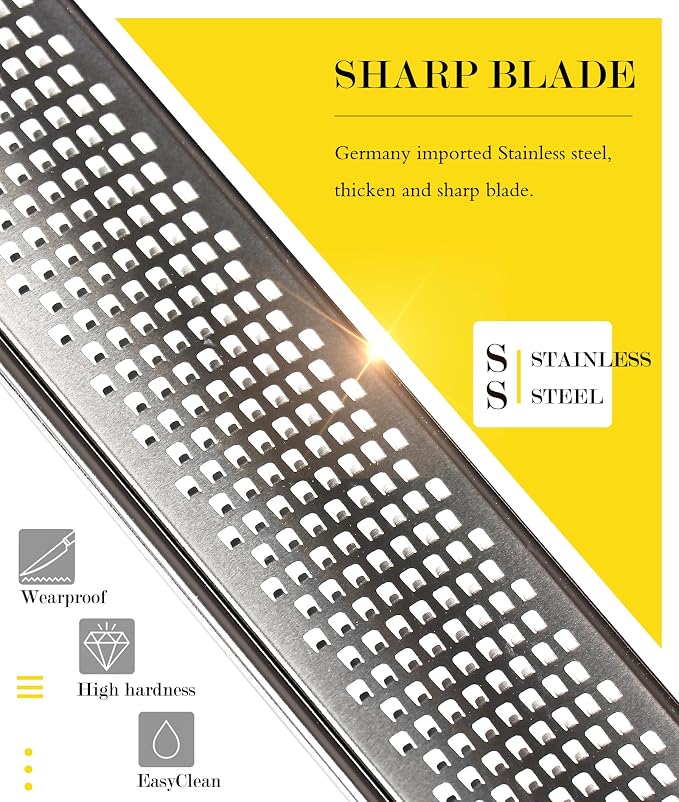 Ourokhome Kitchen Lemon Zester, Stainless Steel Hand Held Parmesan Cheese Grater - Image 4