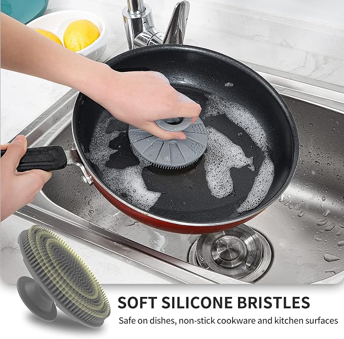 Silicone Sponge 3 Pack, BEAUTAIL Non-Scratch Scrub Sponges, - Image 3