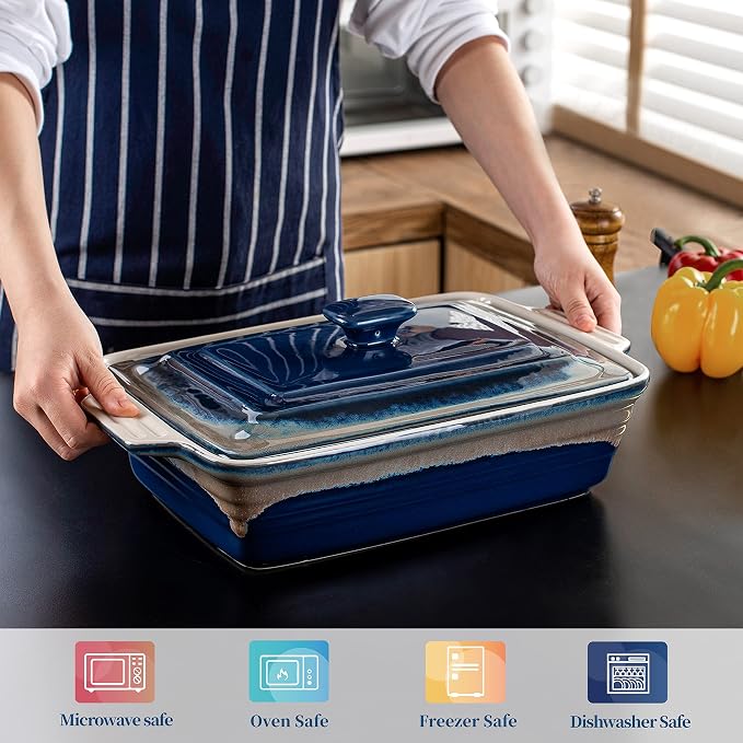 LOVECASA 4.5 Quart Ceramic Casserole Dish - Image 4