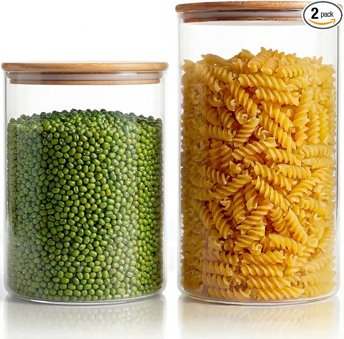 HomArtist Extra Large Glass Flour and Sugar Storage Containers by HomArtist