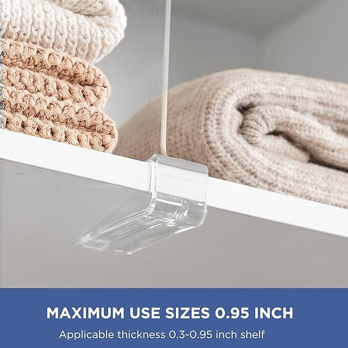 HBlife 7 Pack Clear Shelf Dividers, Vertical Purse Organizer - Image 4