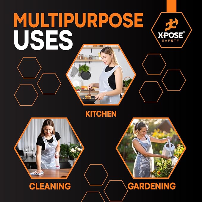 Xpose Safety 3000 White Plastic Disposable Aprons - Image 2