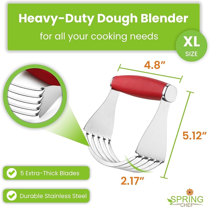 Spring Chef XL Stainless Steel Pastry Cutter Tool - Image 3