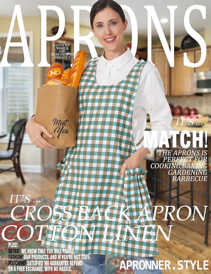 Cozy Adjustable Cross Back Aprons - Image 2