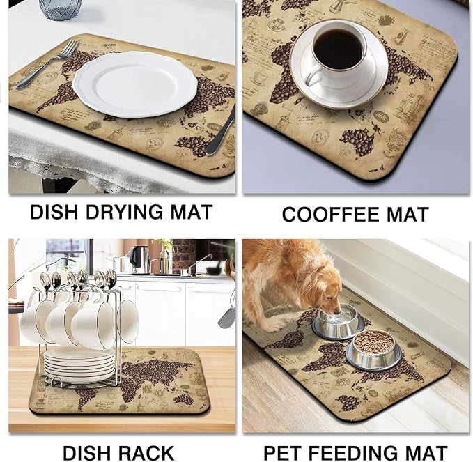 Fun Coffee Mat 23inx15in, Coffee Bar Mat - Image 2