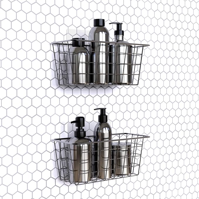 MaraFansie Over the Cabinet Door Organizer Wall Wire Baskets Hanging Kitchen - Image 6