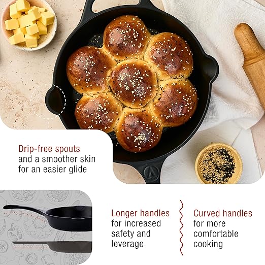 Victoria 10-Inch Cast Iron Skillet, Pre-Seasoned Cast-Iron Frying Pan - Image 4