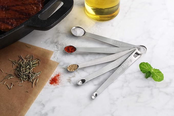 New Star Foodservice 42924 Stainless Steel Measuring Spoons Set - Image 5