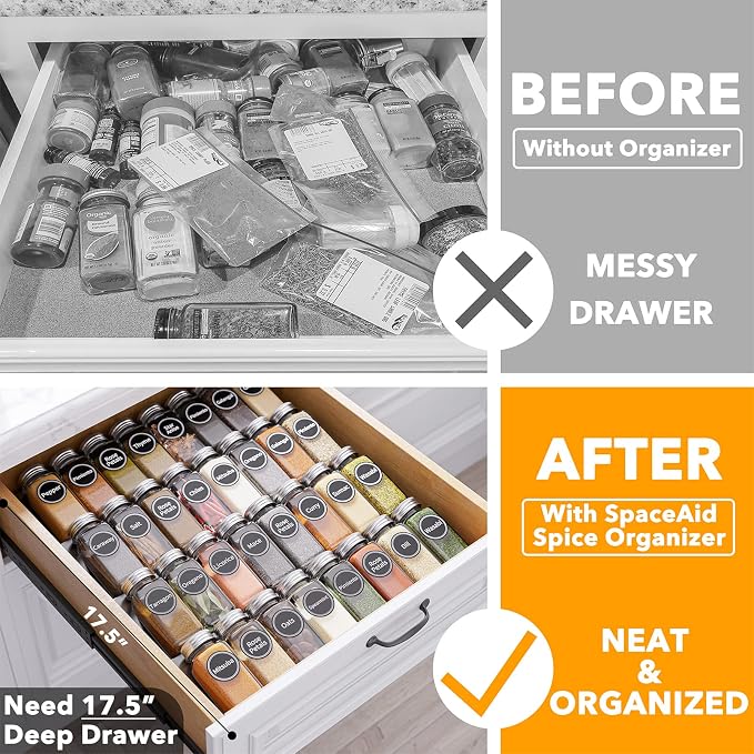 SpaceAid Spice Drawer Organizer - Image 2
