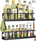Bunoxea Spice Rack Wall Mounted 2 Pack, Space-Saving Spice Organizer by Bunoxea