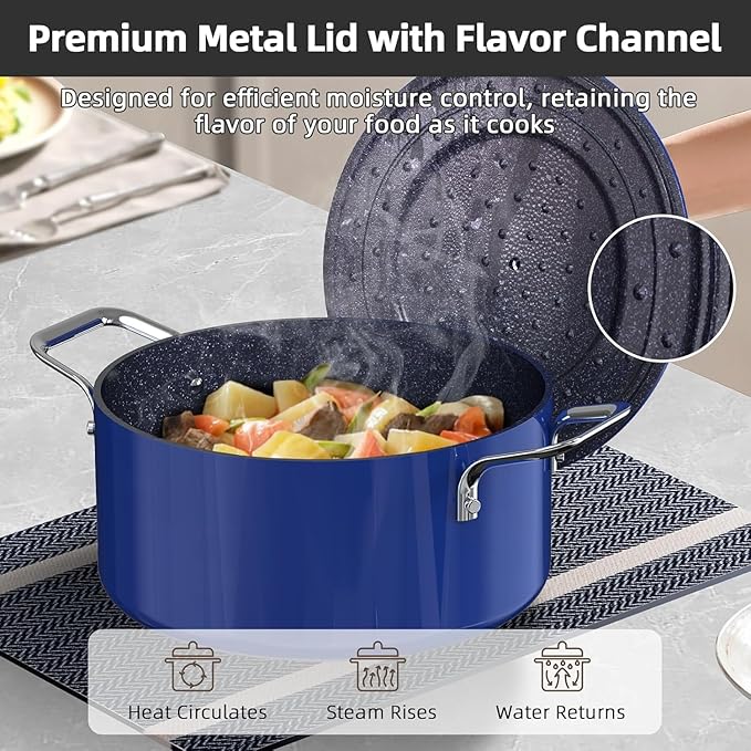 Nuwave Lux 13pc Forged Lightweight Cookware Set PFAS Free, Healthy G10 Duralon - Image 4