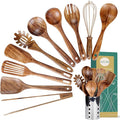 Kitchen Utenails Set with Holder, Kitchen Wooden Utensils by AIUHI