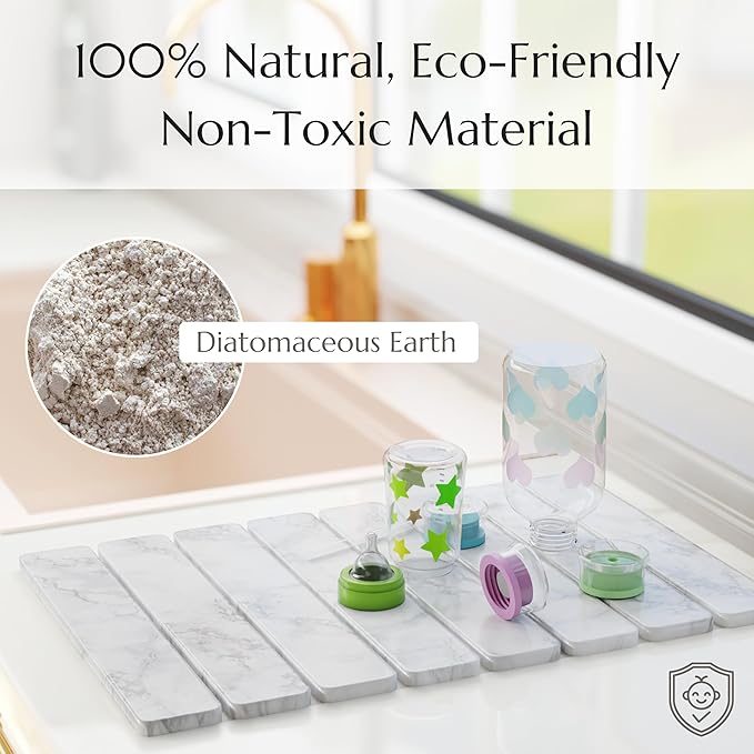 CHROME CLUB Stone Drying Mat for Kitchen Counter - Image 4