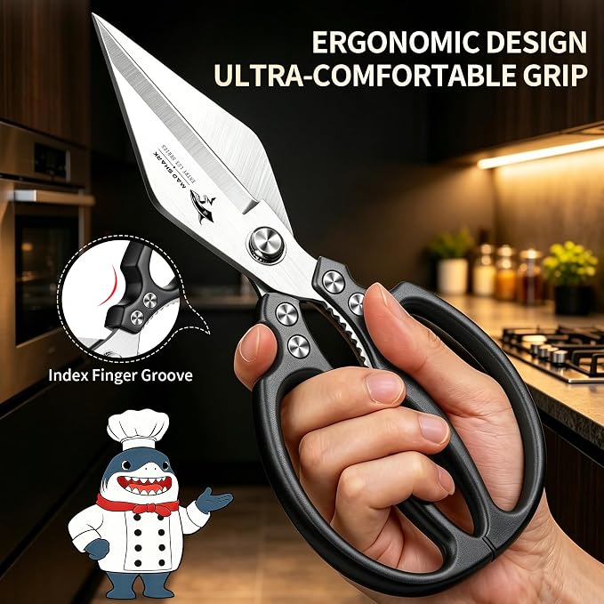 MAD SHARK Heavy Duty Kitchen Shears, Dishwasher Safe All Purpose Kitchen - Image 3
