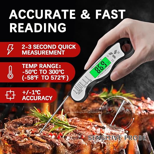 Meat Thermometer Digital，IP67 Waterproof Cooking Thermometer - Image 2