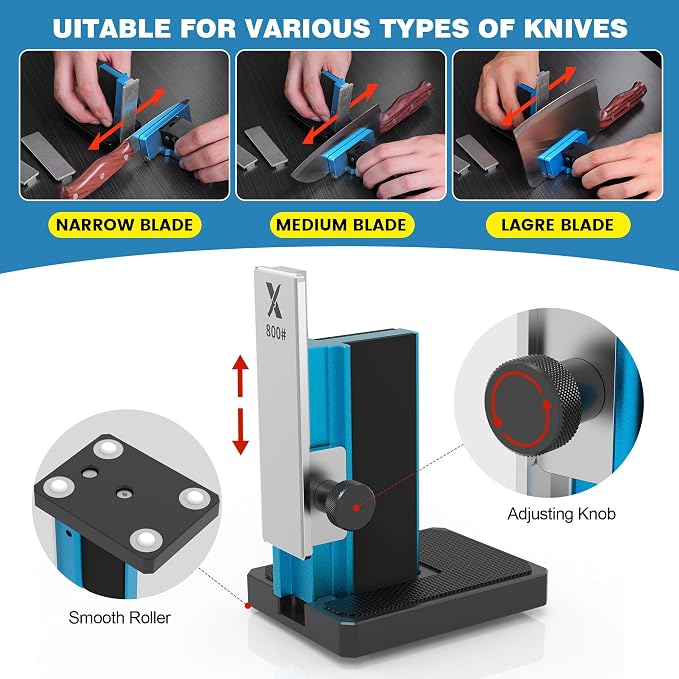 Upgraded Rolling Knife Sharpener Kit – Adjustable 10 – 40°, Removable Diamond - Image 3
