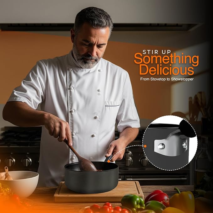 Utopia Kitchen Nonstick Saucepan Set, Cooking Pots - Image 5