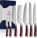 KEEMAKE Kitchen Knife Set, Ultra Sharp Chef Knife Set 7-Piece, High Carbon by KEEMAKE