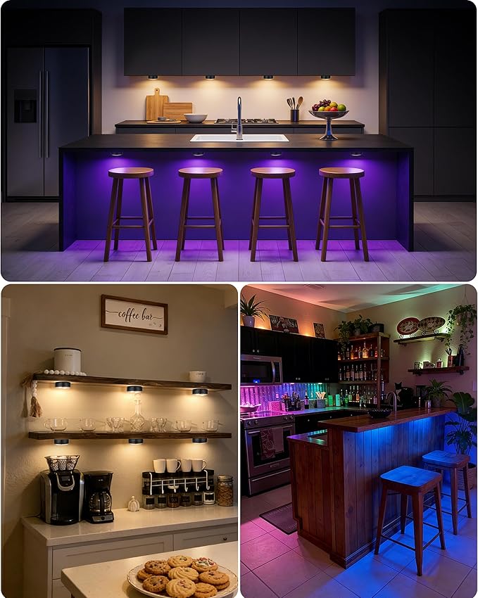 Puck Lights, Battery Operated Wireless LED Under Cabinet Lighting - Image 6