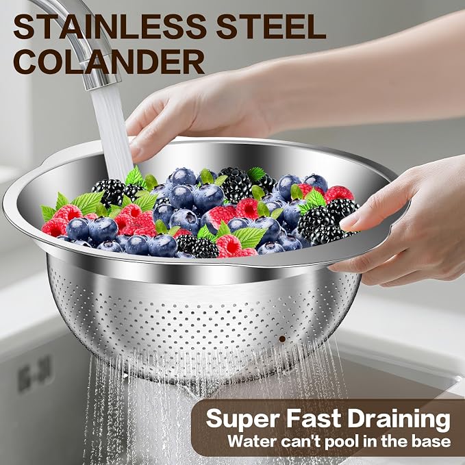 Stainless Steel Strainers for Kitchen, Stainless Steel Colander, Kitchen - Image 6
