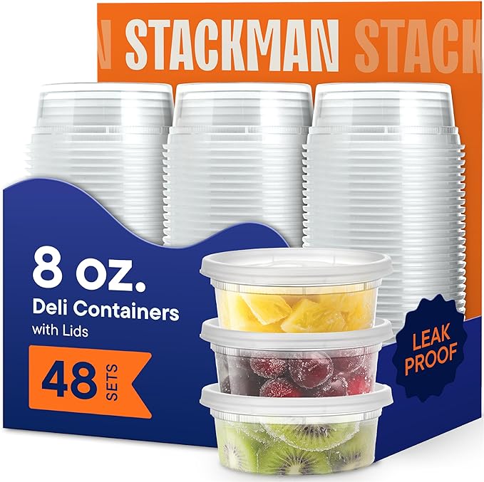 Stack Man 8 oz Deli Containers by StackMan