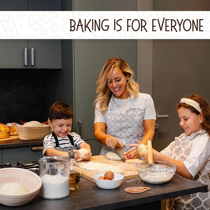 Superbaking Sourdough Proofing Basket Gift Set, Round 9" & Oval 10" Banneton - Image 9
