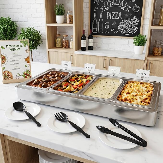 Mwellewm 18Pcs Serving Utensils, 8.5'' Plastic Serving Utensils Set, Disposable - Image 6