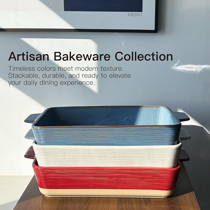 Dafuceramic Casserole Dish for Oven, 4.2 QT Baking Dish, 9x13 Large Porcelain - Image 6
