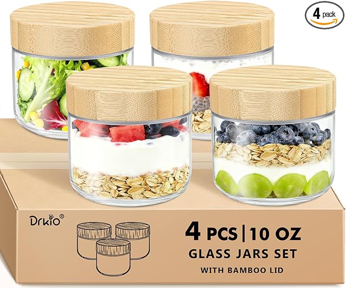 DRKIO 10 Oz Overnight Oats Containers by DRKIO