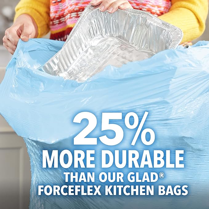 Glad Tall Kitchen Trash Bags 13 Gallon, MaxStrength Beachside Breeze Garbage - Image 2